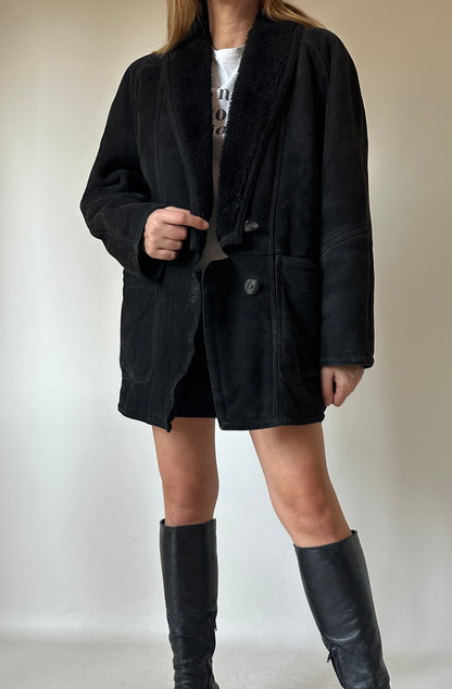 Dreamy petite black Shearling
