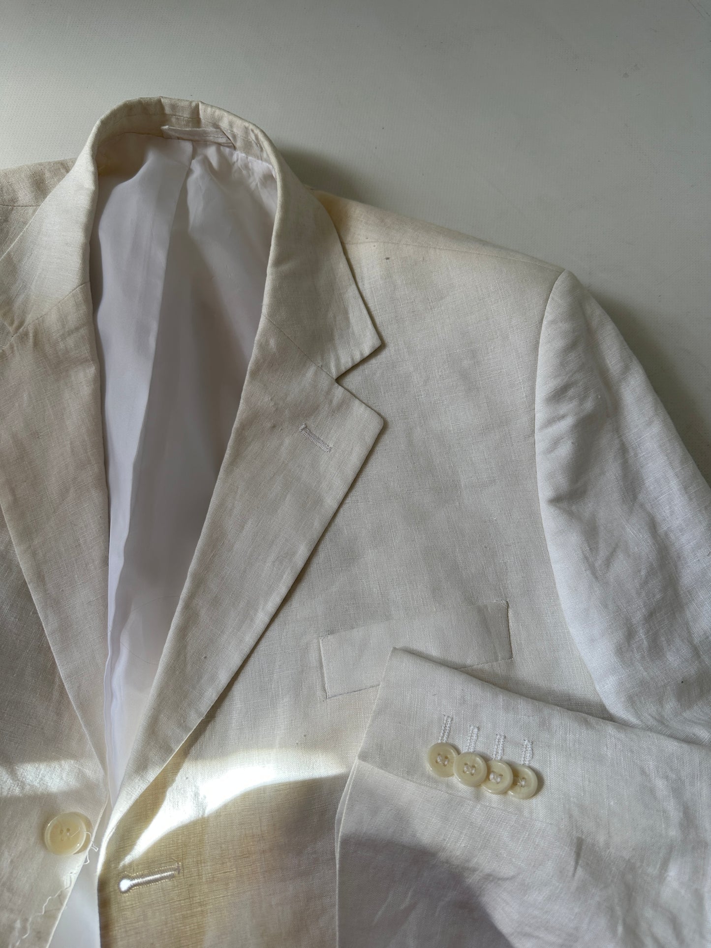 Blazer over in lino bianco chic
