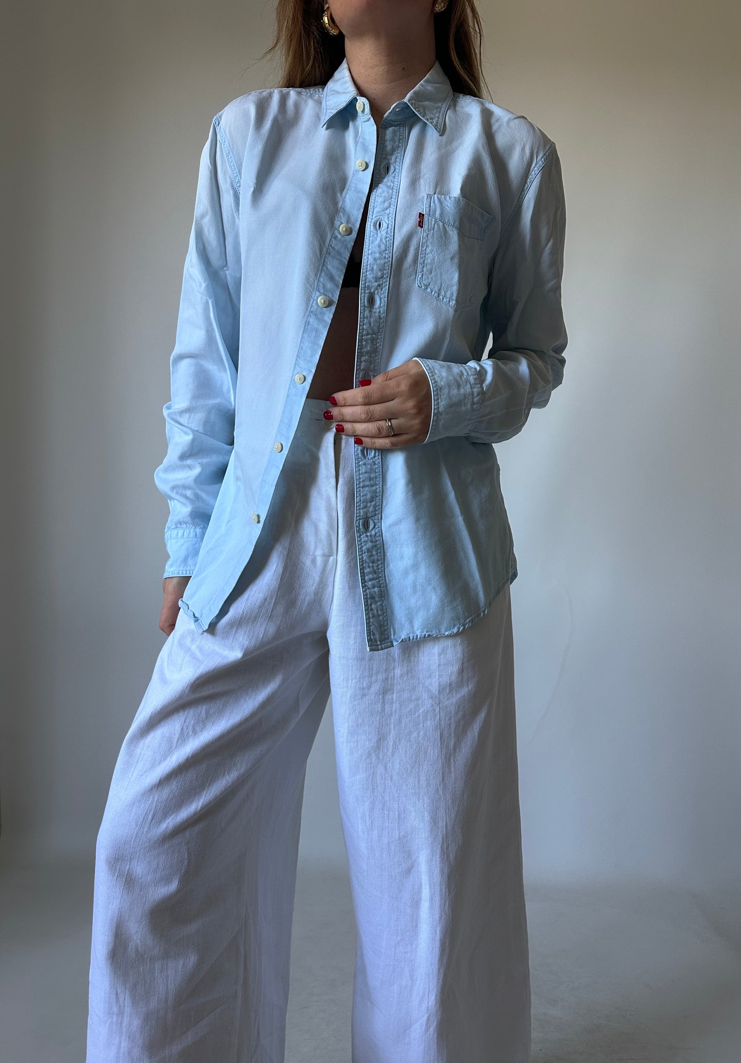 LEVI'S light denim petite shirt