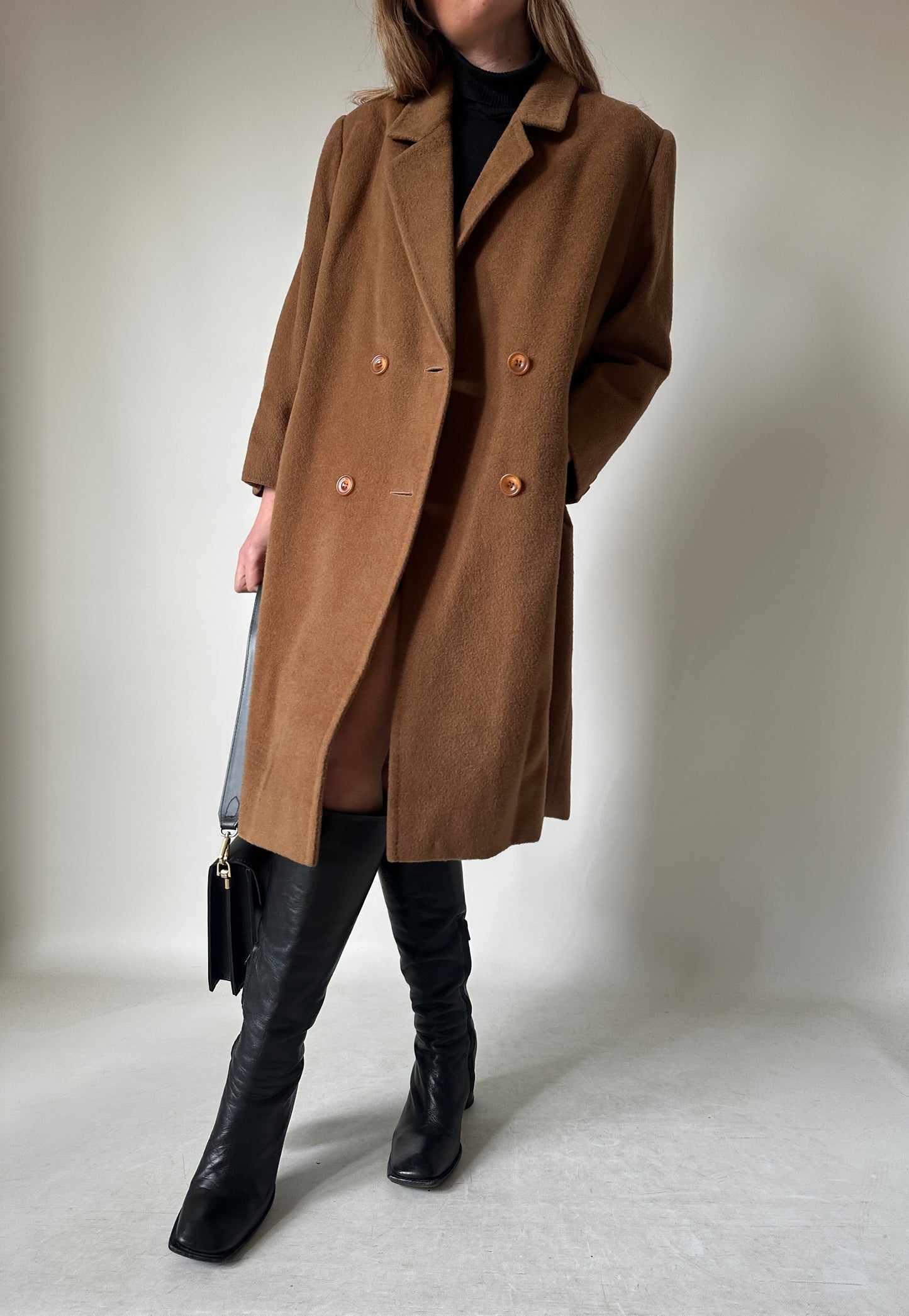 PIACENZA pure wool camel coat