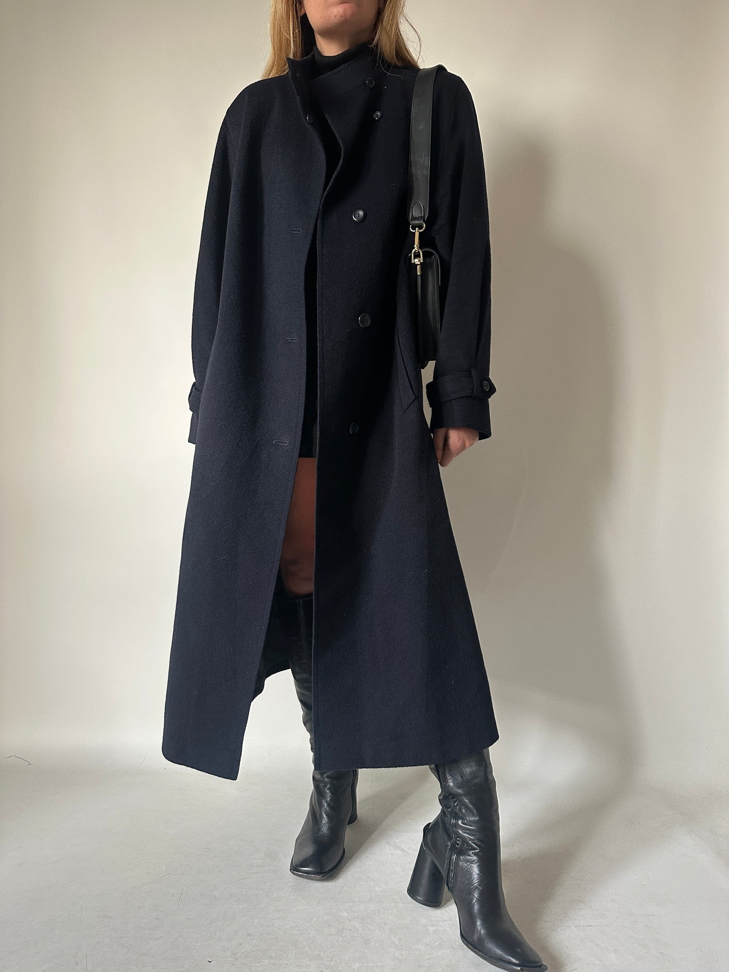 Navy extra long Loden