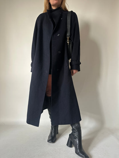 Navy extra long Loden