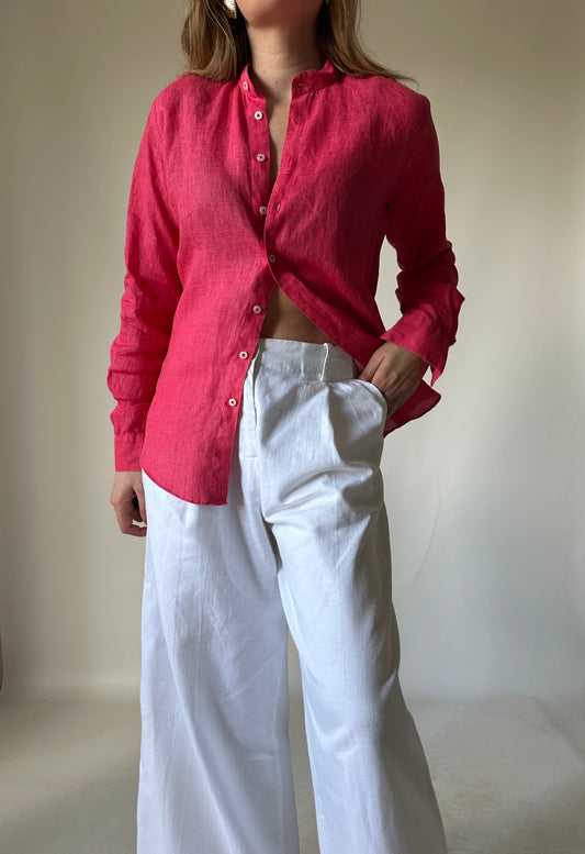 Strawberry 100% linen shirt