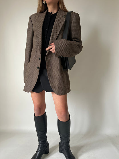 Pied de poule oversize blazer