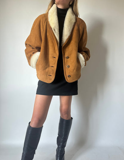 Perfect camel petite Shearling