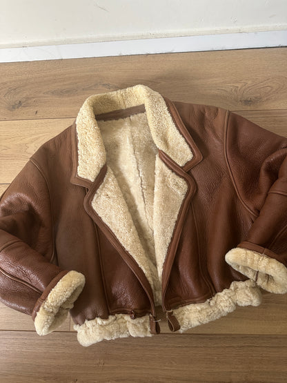 Petite chocolate Shearling bomber