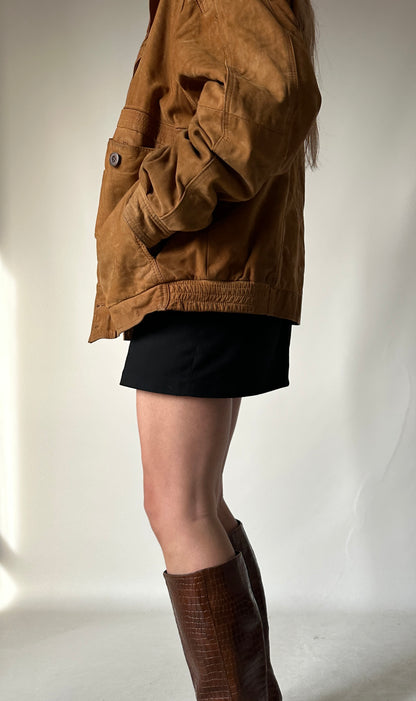Bomber in camoscio imbottito