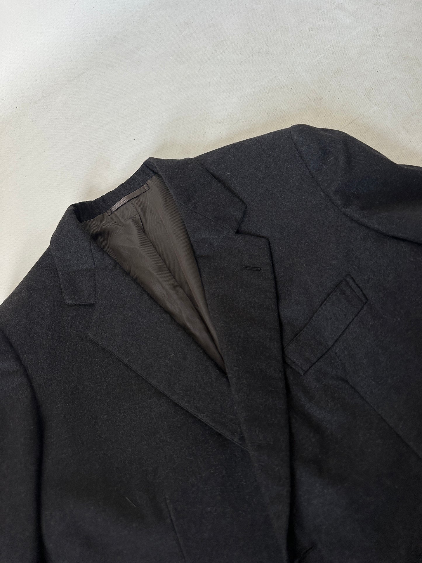 Minimal wool dark grey blazer
