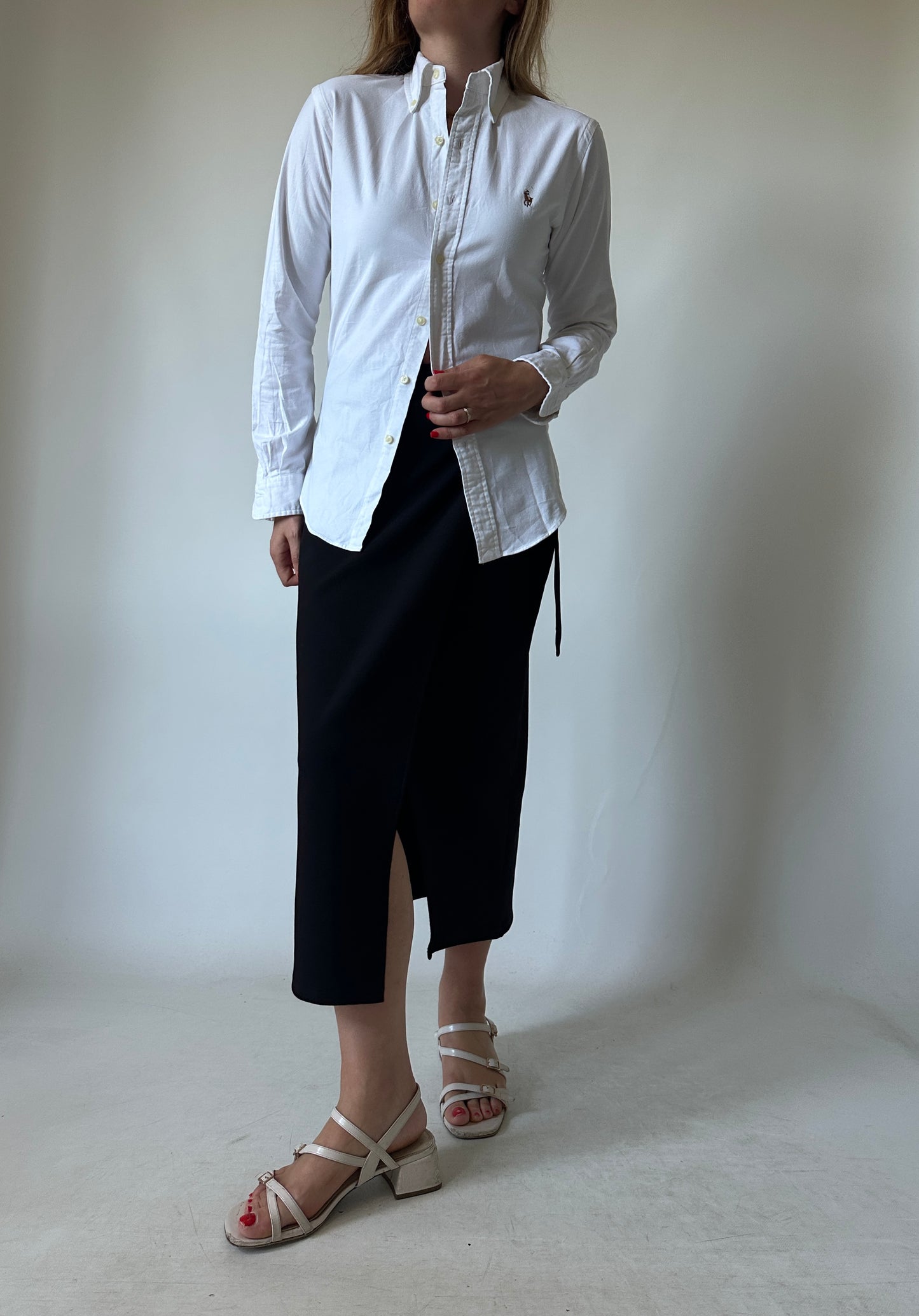 RALPH LAUREN white petite shirt