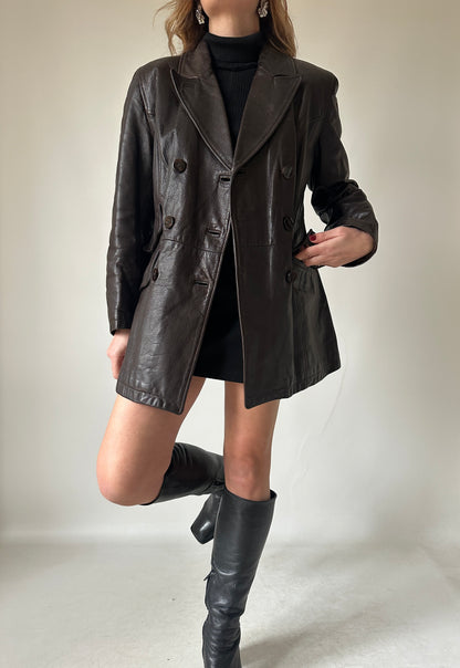 Beautiful chocolate leather jacket