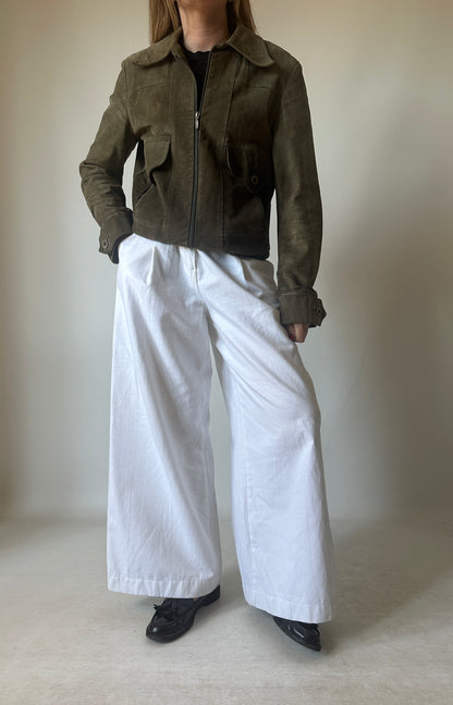 Verdone petite suede bomber