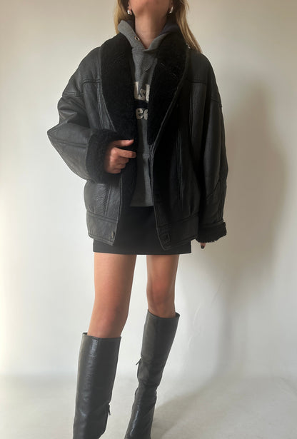 Perfect black Shearling