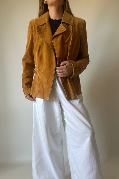 Chiodo petite in suede
