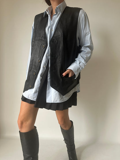 Soft leather vest