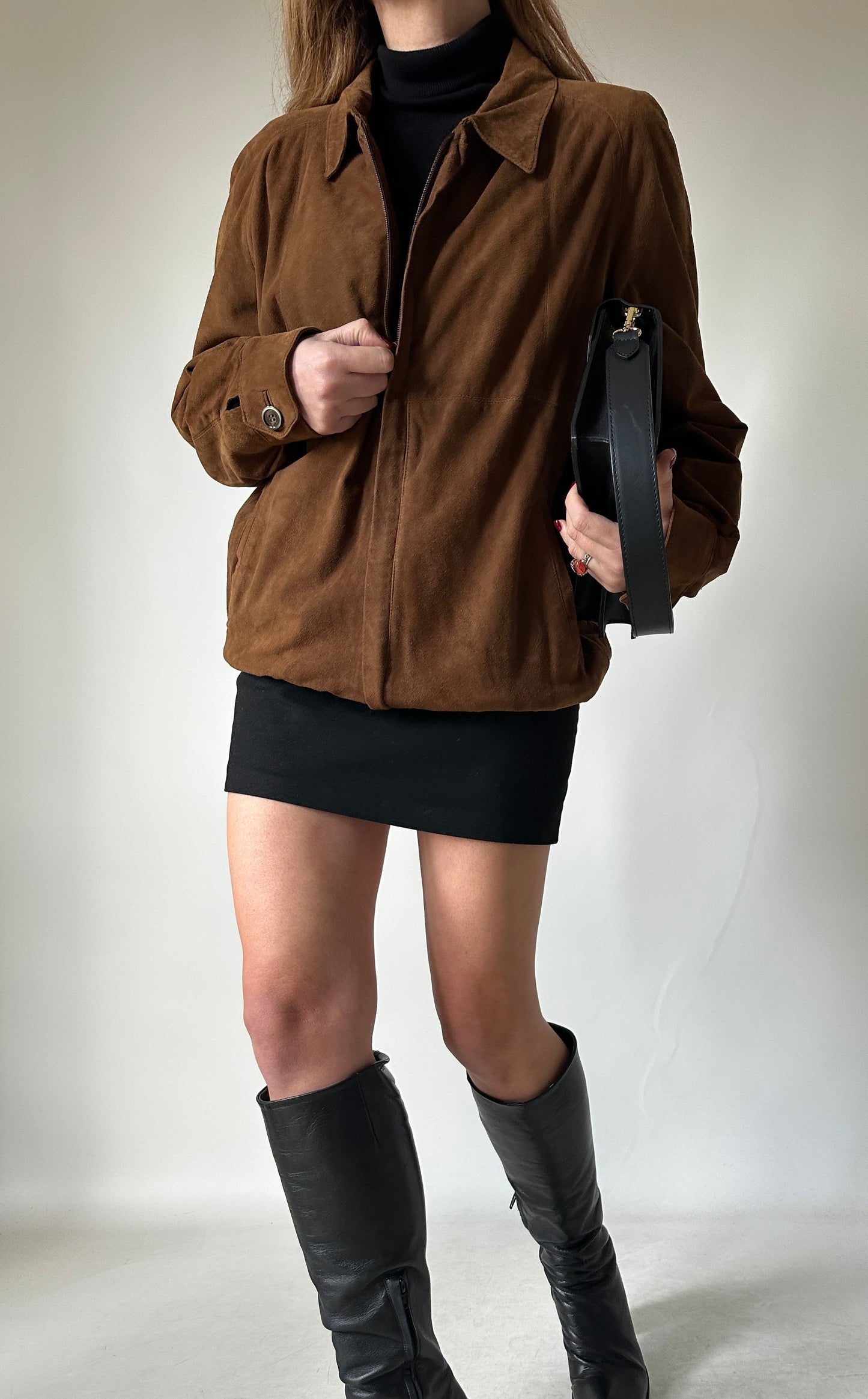 Dreamy suede brown bomber