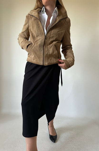 Spring petite suede bomber