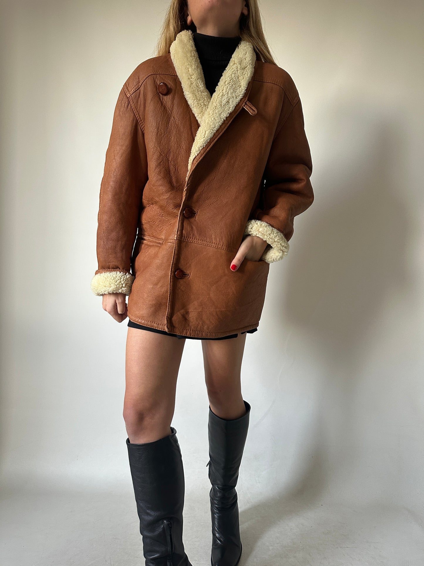 Perfect caramel Shearling