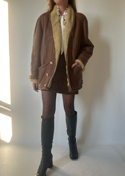 Camel passpartour Shearling