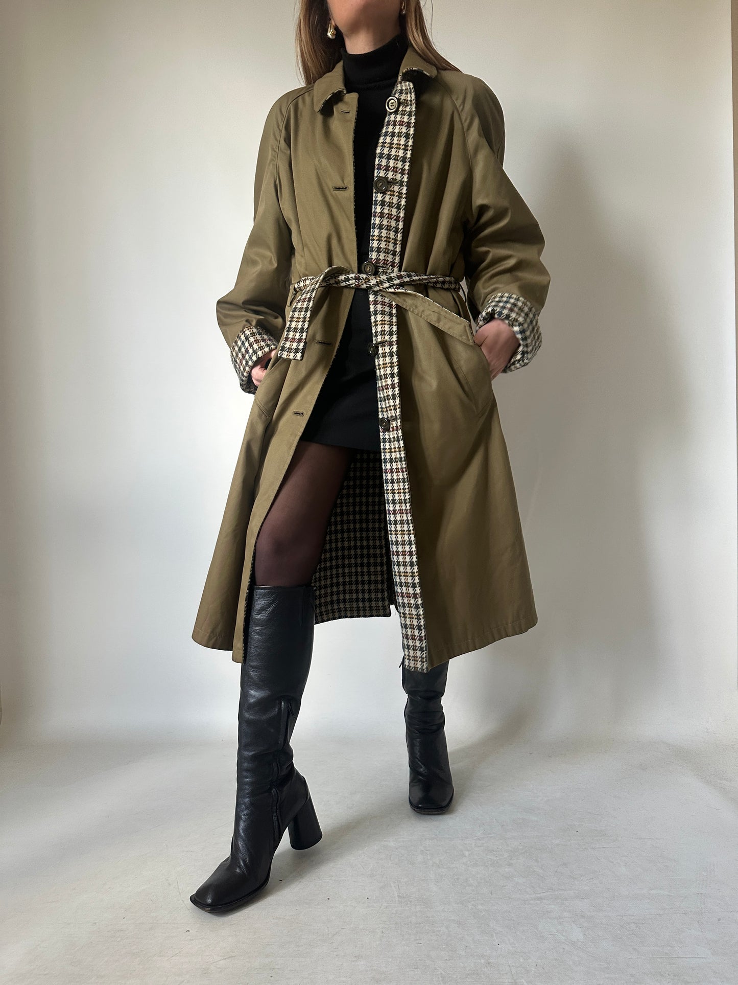 Trench cappottino double-face