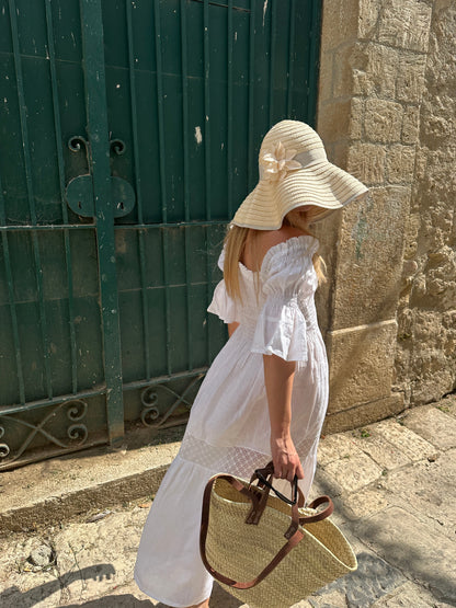 Abito Isabelle in lino - bianco