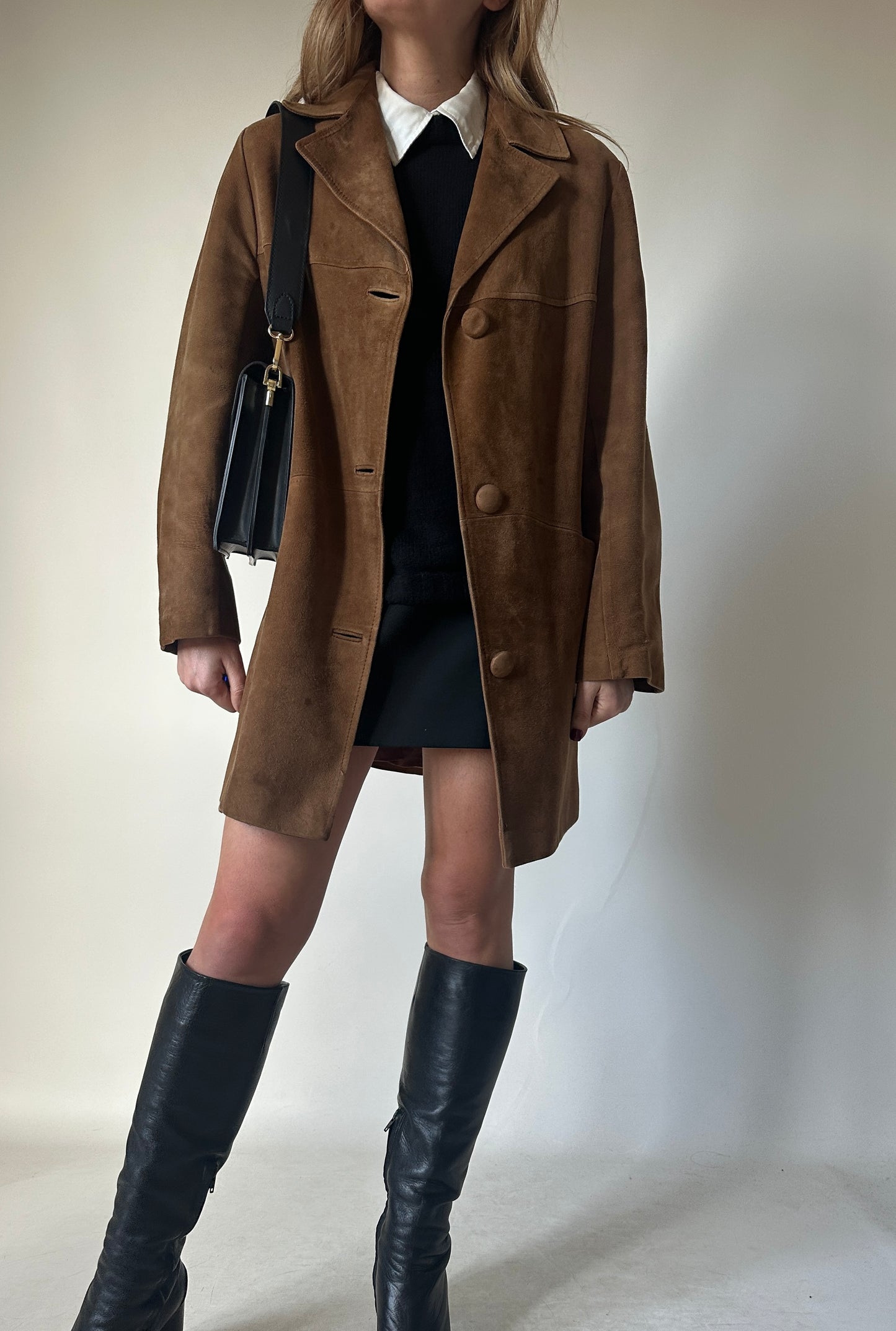 High quality real suede brown jacket