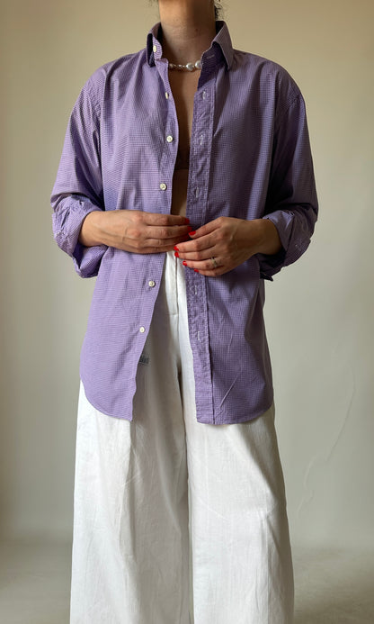 RALPH LAUREN vichy lilac shirt