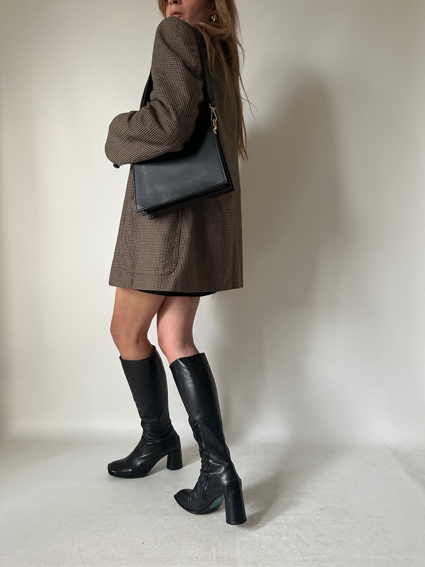 Pied de poule oversize blazer