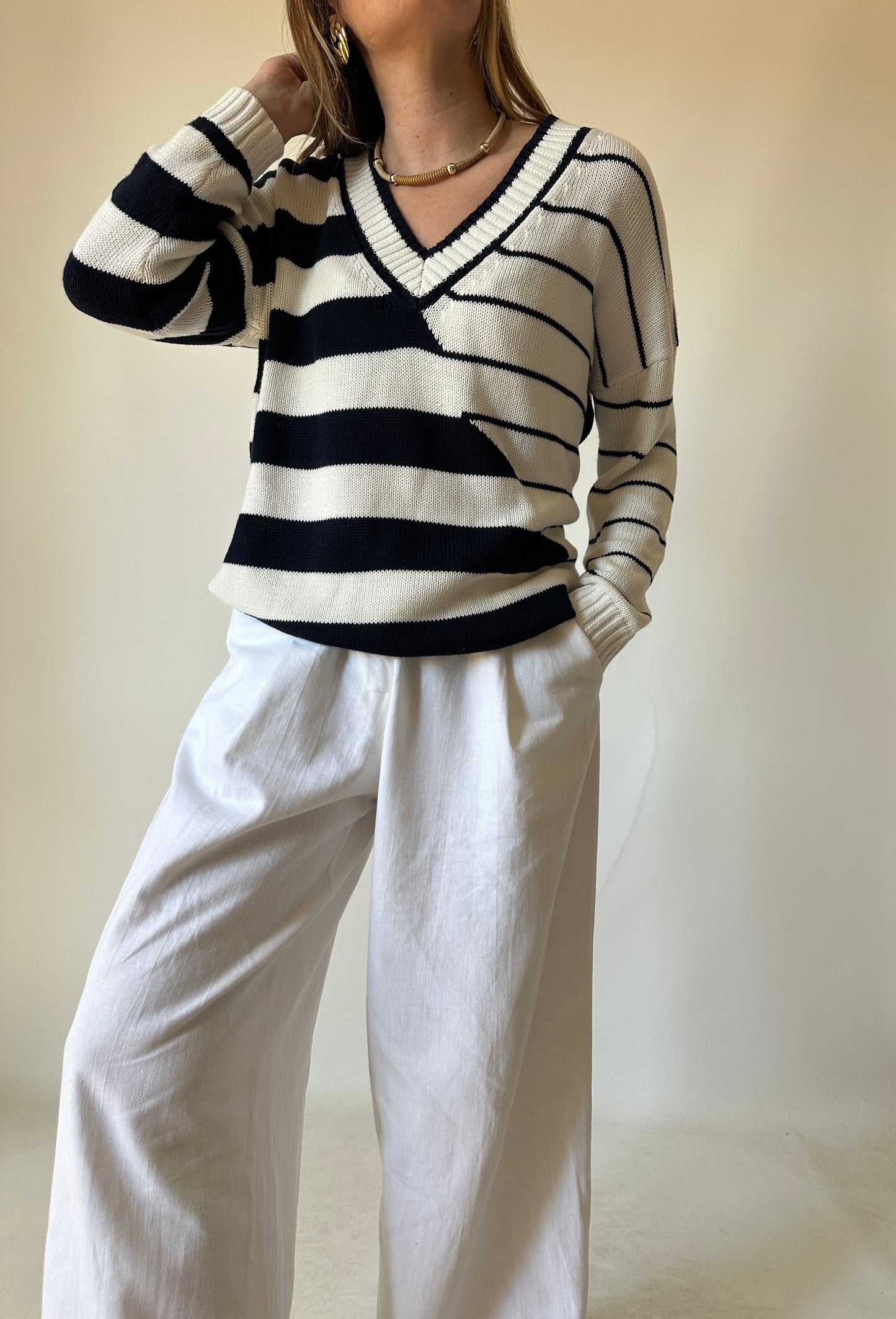 Mariniere chic cotton sweater