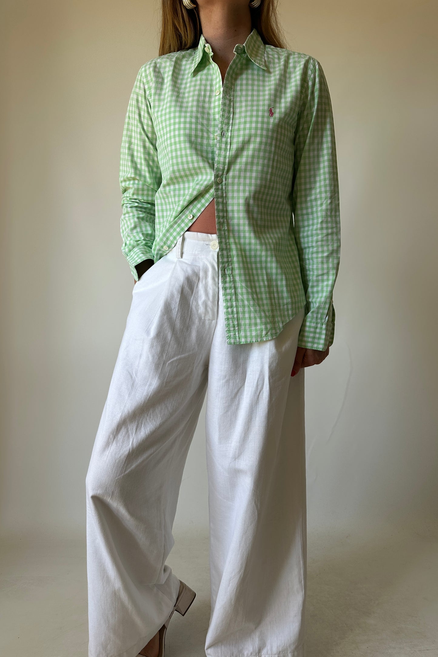 RALPH LAUREN vichy petite shirt