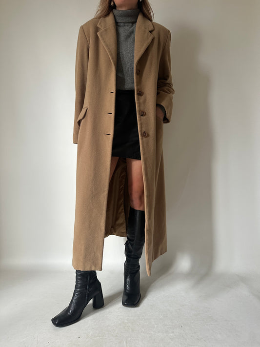 Wool and cachemire long coat