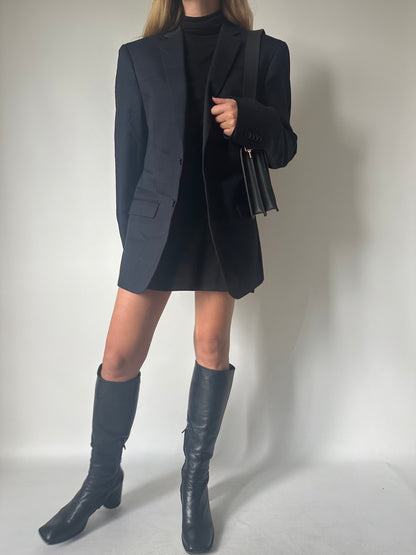Wool navy oversize blazer