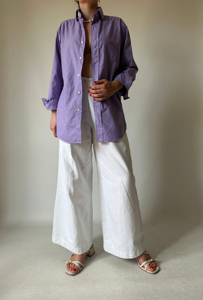 RALPH LAUREN vichy lilac shirt
