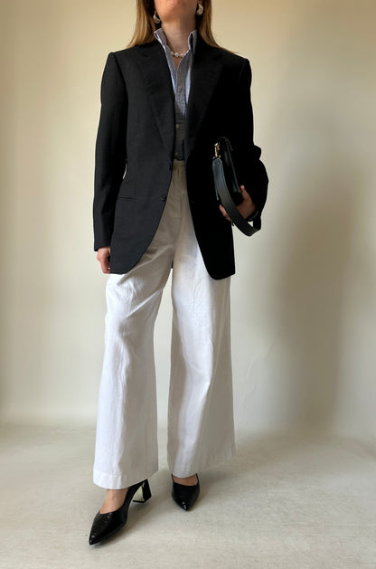 Minimal slim wool blazer