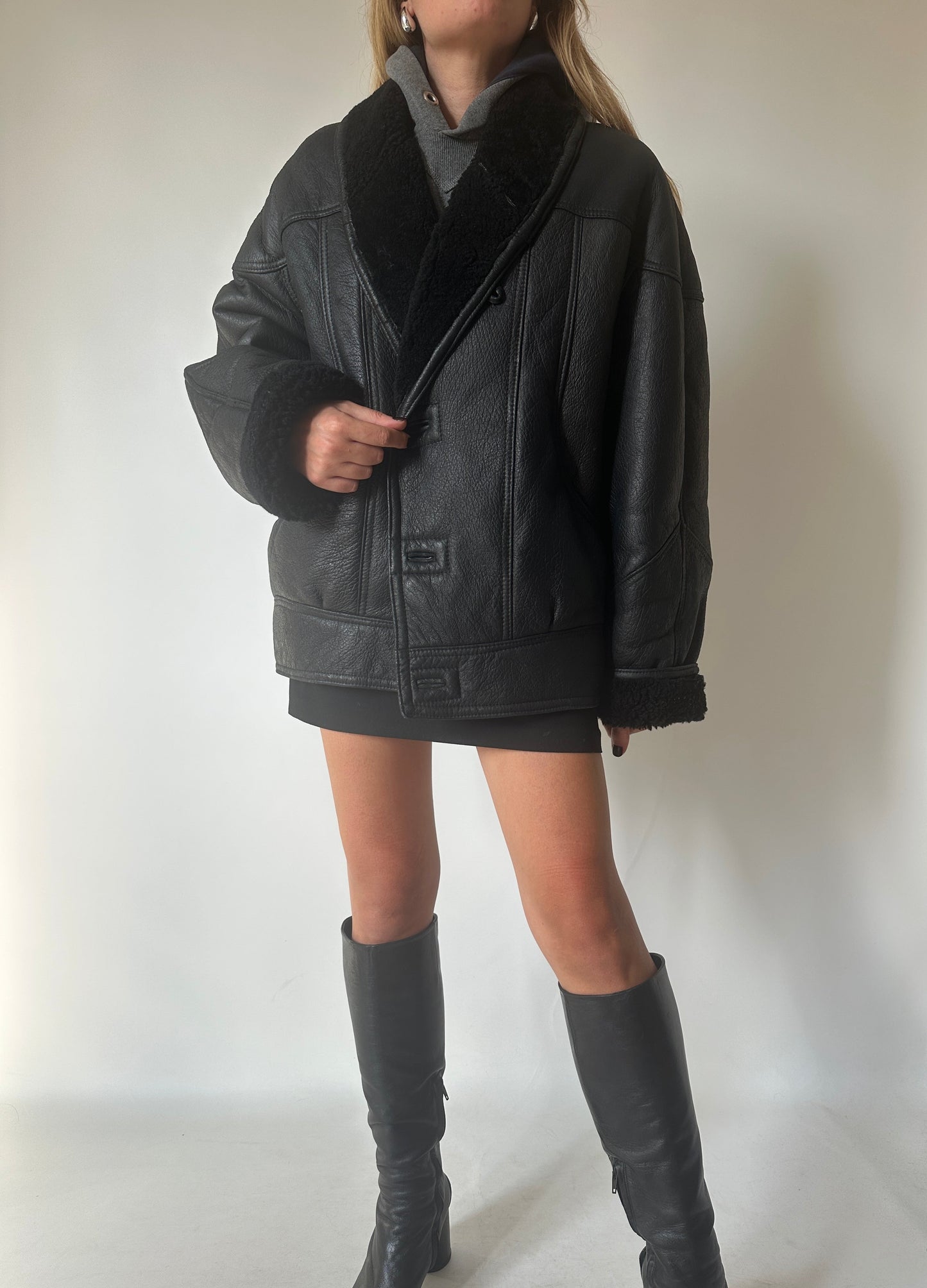 Perfect black Shearling