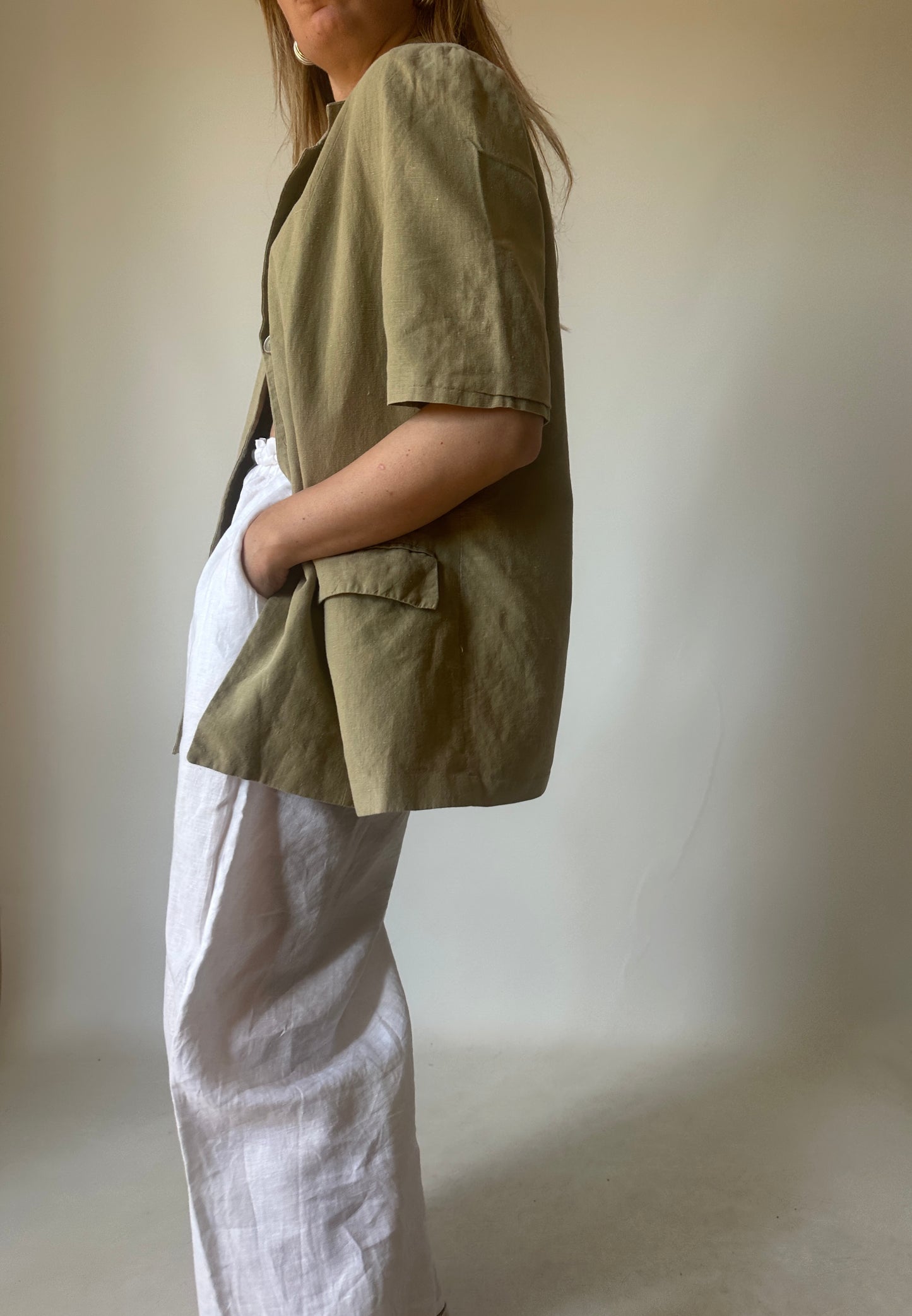 Pure linen light blazer