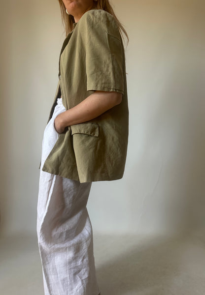 Pure linen light blazer