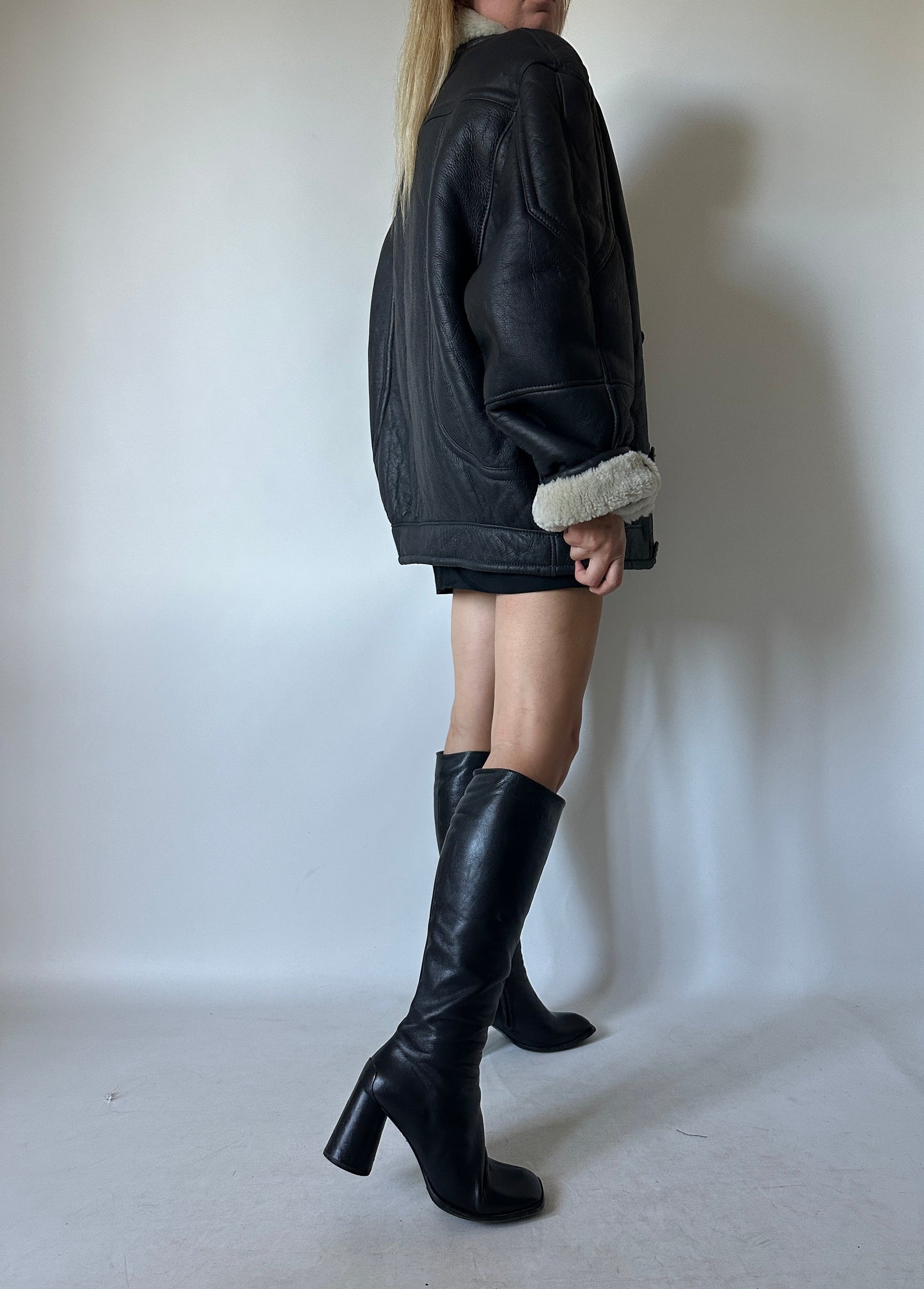 Unique black Shearling
