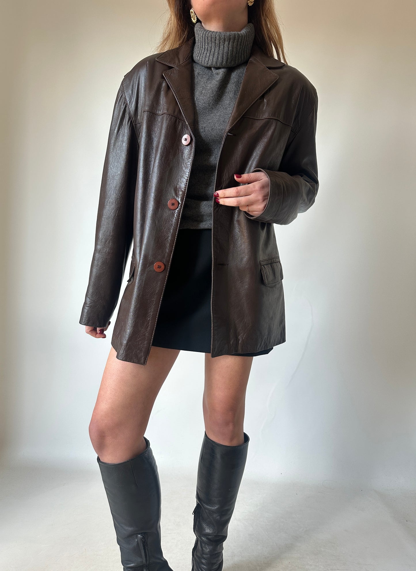 Dreamy chocolate leather jacket
