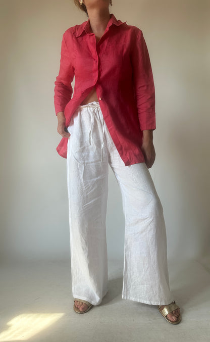 Strawberry 100% linen shirt
