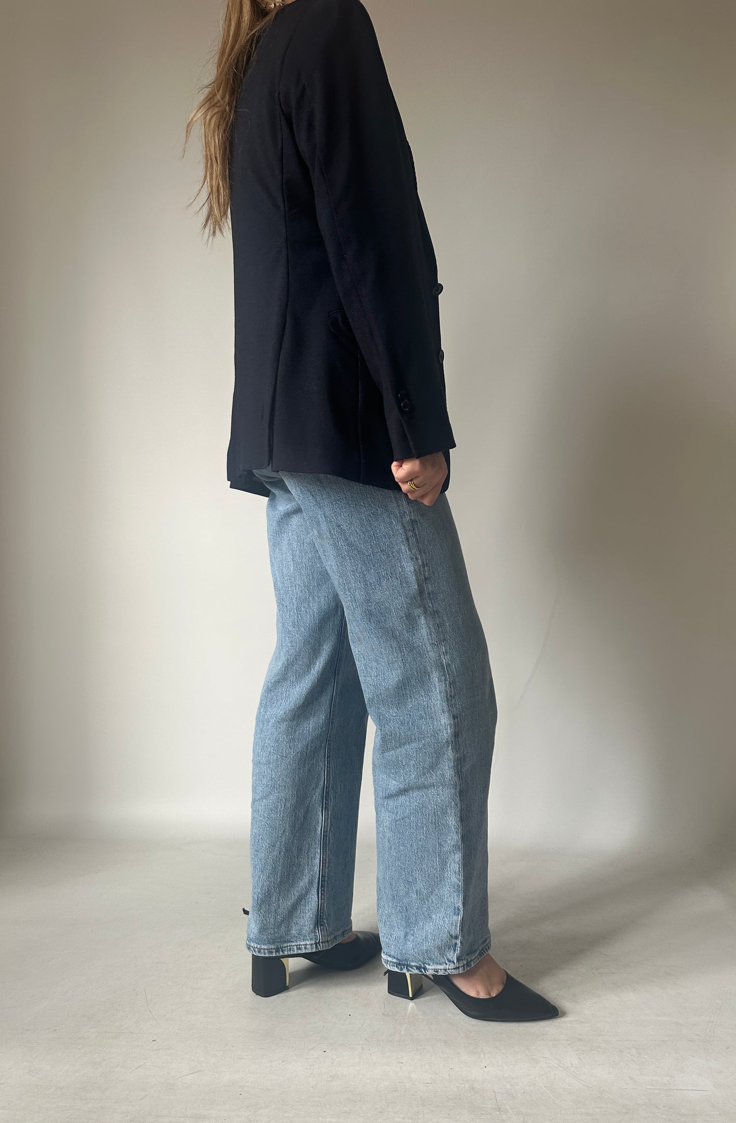 Light cotton blend petite blazer