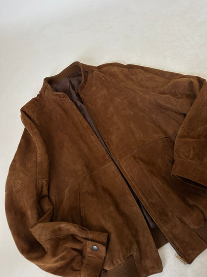 Iconic suede brown bomber