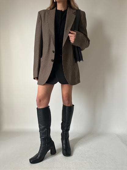 Pied de poule oversize blazer