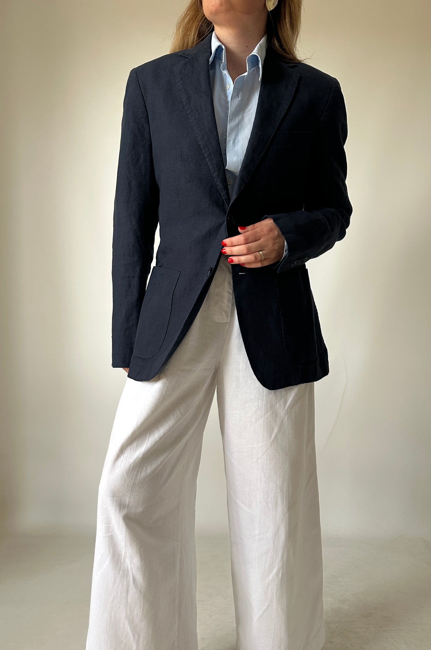 Blazer petite in puro lino