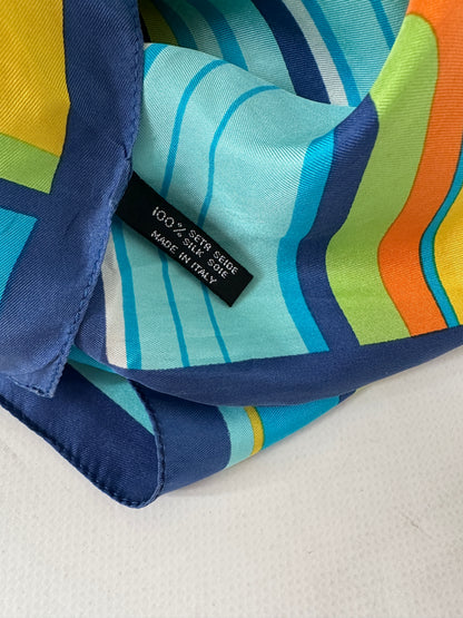 Foulard righe multicolor pura seta