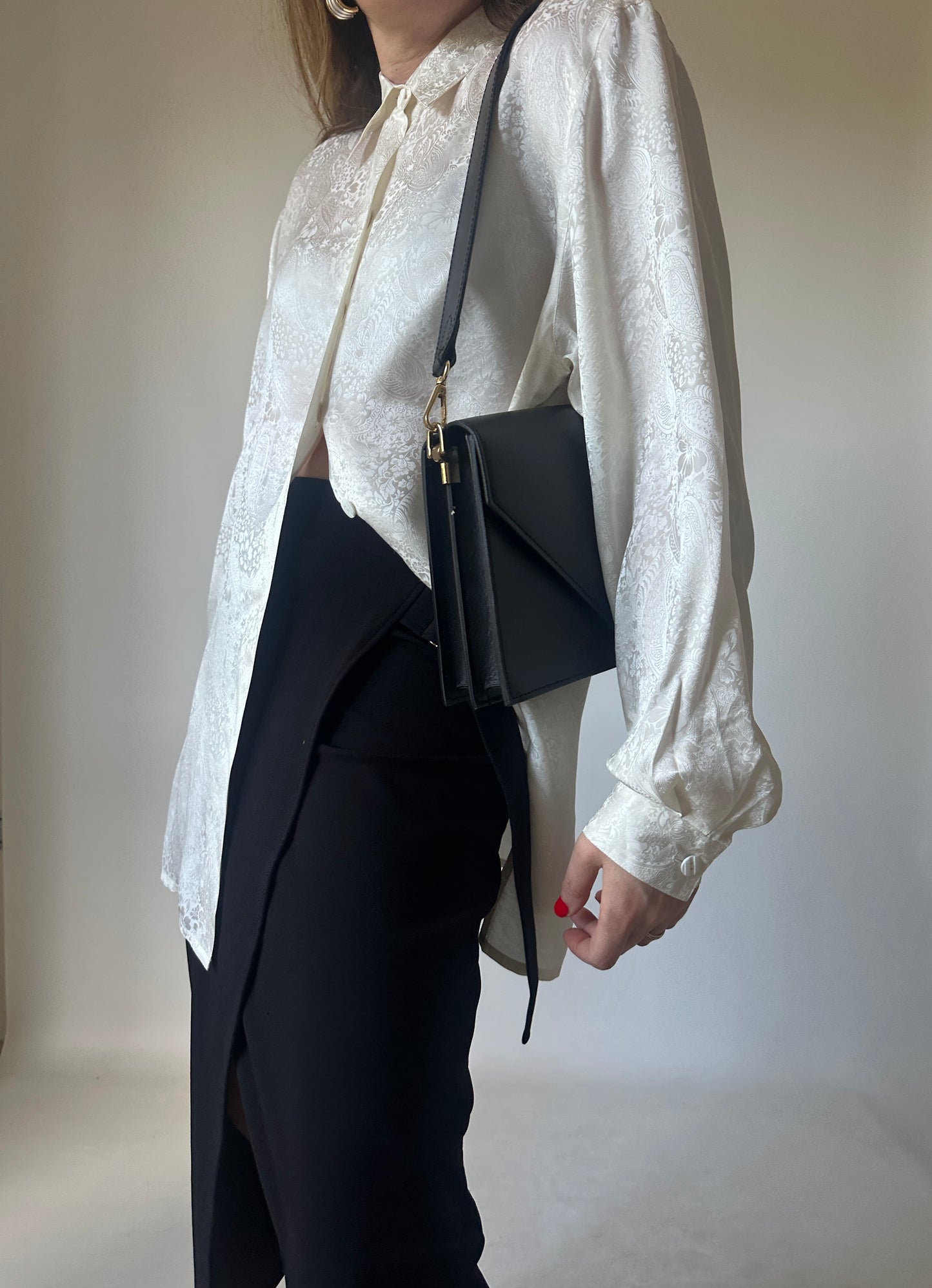 Precious jacquard pure silk shirt