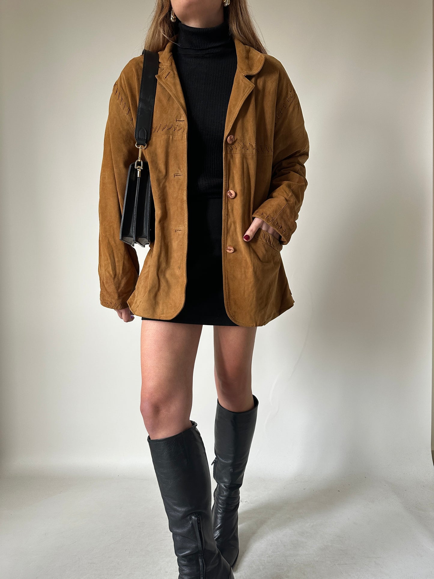 Essential camel suede jacket