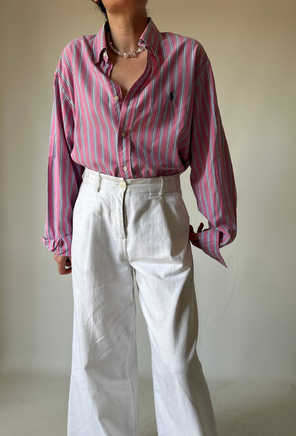 RALPH LAUREN striped pink shirt