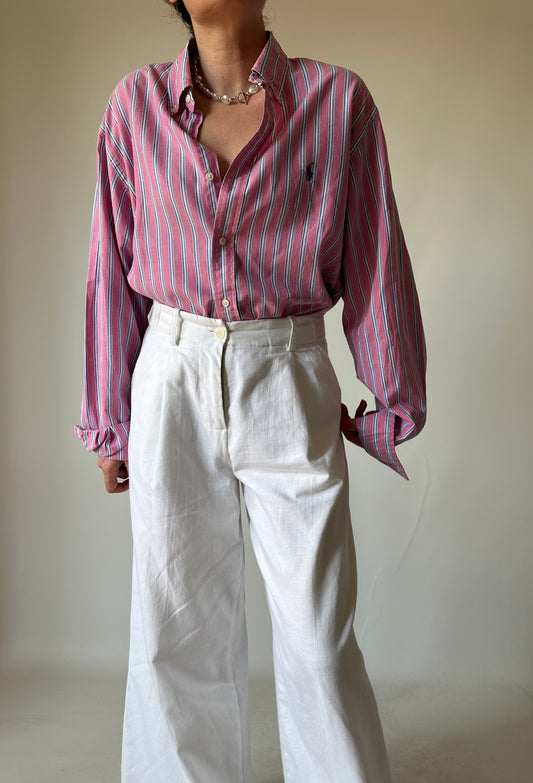 RALPH LAUREN striped pink shirt