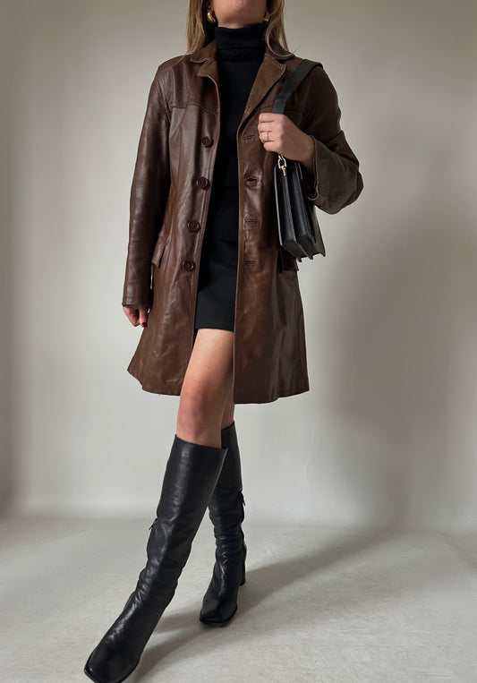 Beautiful chocolate leather jacket