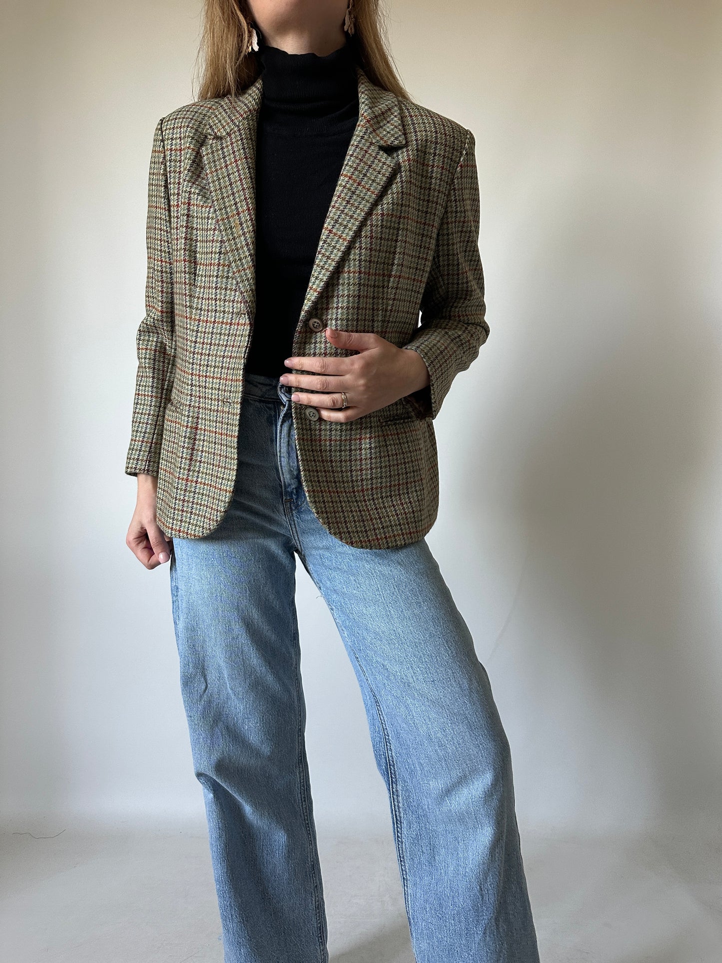 Pied de poule petite blazer